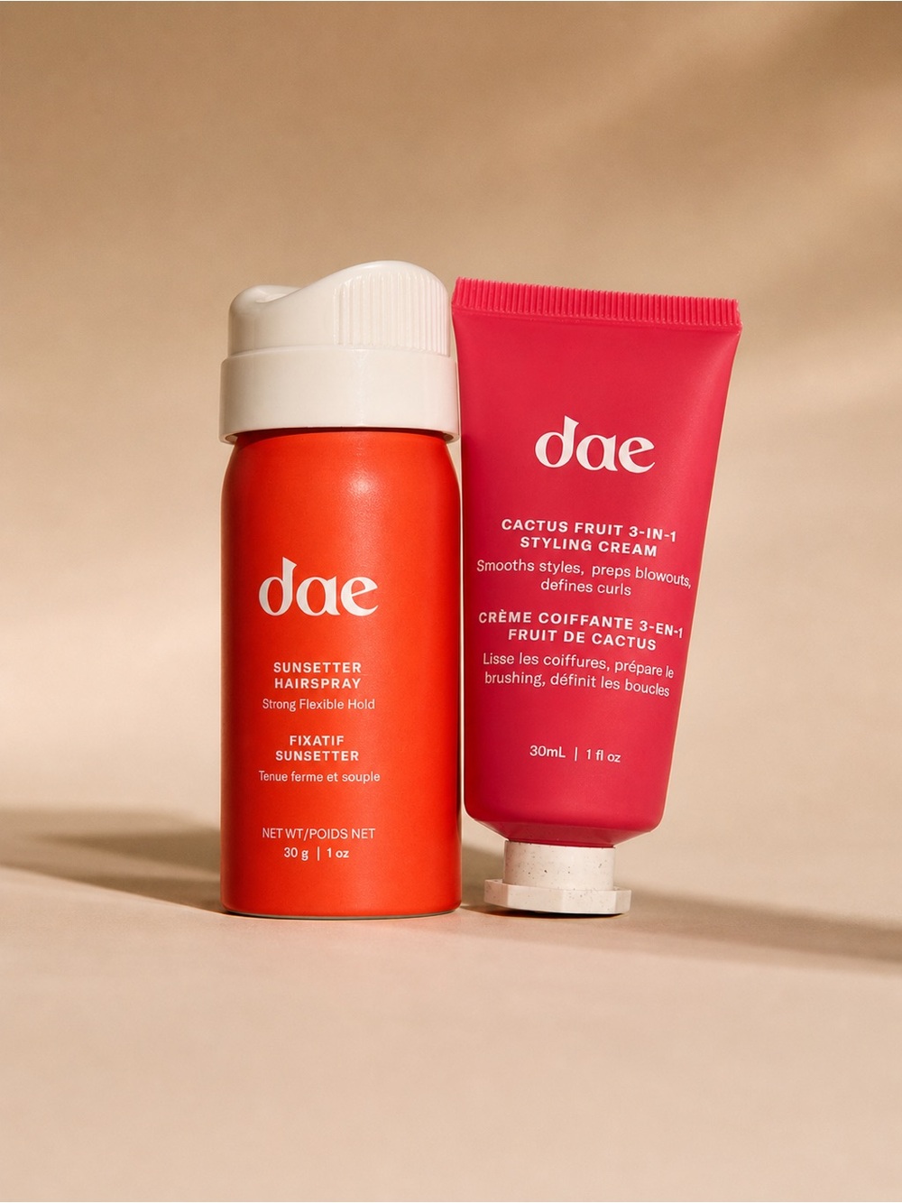 DAE Haircare Mini Bundle Sunsetter Hairspray + Cactus Fruit Styling Cream